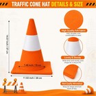 4pcs Halloween Construction Orange Traffic Cone Costume Standard  White