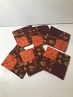 6 Handmade Original Thanksgiving Theme Cotton Coasters 4 25x4 25