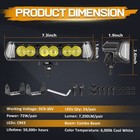 2 7inch Cree Led Work Light Bar Flood Spot Combo Offroad Driving Utv Atv Dt Wire