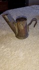 Antique Late 1800 s Tin Miner s Oil-wick Lamp  teapot Lamp  L  k  