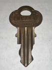Vintage Chicago Lock Co Brass Key  nc243 Old Bulk Peanut Gumball Vending Machine