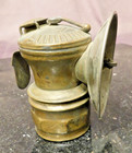 Vtg Auto Lite Carbide Lamp Coal Miners Head Brass Light Universal Lamp Co 