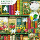 500 Piece Puzzle For Adults   Wildflowers Vintage Book Puzzle   Recycled Cardboa