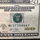  20 Twenty Dollar Bill Federal Reserve Note 2013 Richmond Me 07799888 F   Fancy