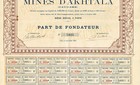 Armenia Mines Of Akhtala  Stock Certificate 1887
