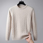 Men s Long Sleeve Crewneck Knitwear Casual Sweater Twist Patterned  Warm Jumper