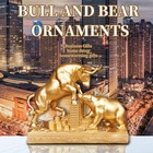 Aetvrni Bull And Bear Statue Wall Street Bull Statue - Ideal Stock Market Gif   