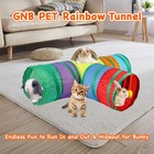 Rabbit Tunnel Collapsible 3 Way Bunny Tunnels And Tubes With Interactive Ball   