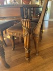 Antique 6 Seat Dining Room Set -  Dining Table  6 Dining Chairs   2 Leafs