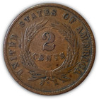 1864 Small Motto Two Cent Piece Very Fine Vf Coin  9266t