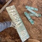 Vintage Embossed Retired Street Name Sign Fairfax Road 24   x6    Heavy