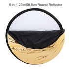 42 Inches 5in1 Collapsible Round Reflector-silver gold bk wt translucent bag