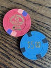 Rare   Obsolete Lot Of  2   5 Washington State Casino Chips