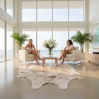 Rustic Brown Cowhide Rug Size 5x 6 3 Ft ---5286