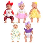 Baby Doll Accessories  5 Set Of Doll Clothes  Dress  Bodysuits Outfits White