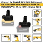 Battery Adapter For Dewalt milwaukee 18v 20v To Dewalt 12v-14 4v Ni-mh Tools