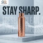 34oz Pure Copper Water Bottle - Handmade Hammered Finish - Ayurvedic Health Usa