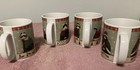 Sakura Holiday Cats Fiddlestix 12 Oz Stoneware Mugs- Set Of 4