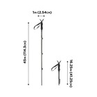 Adjustable Shooting Stick 16 25 To 45 Inches Black Aluminum Bipod Rest Support