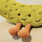 15cm Amusable Green Sour Pickle Plush Toy Cute Collectible Soft Stuffed Doll  