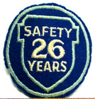 Vintage Greyhound Bus Driver 26 Years Safety Award Jacket Patch Transportation