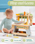 Kids Tool Bench  Toddler Tool Bench Pretend Play Toys  Wooden Workbench Tool Set