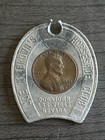 1955 D Joe Browns Horseshoe Club Encased Good Luck Wheat Penny Las Vegas Vintage