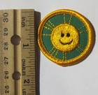 Girl Scout Junior 1980-1991 Outdoor Fun Badge Hiking Camping Smiling Sun Patch