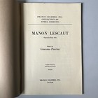 Manon Lescaut Libretto 1965 Metropolitan Opera Giacomo Puccini   Franco Colombo