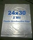 10 Extra Large Plastic Bags 24  x 30   Clear 2 Mil Bags 24x30