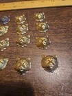 Lot Of 20 Fancy Cats Head France Vintage 60s Brass Stampings Findings Jewelry 