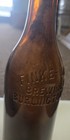 Antique Pre-prohibition Finke Uhen Brewing Co  Burlington Wi Glass Beer Bottle 