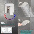 8 Inch Square Rain Shower Faucet Set With Valve Brushed Nickel Shower Trim Kit