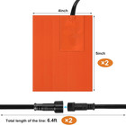 2 Pcs Engine Silicone Heating Pad-5  X 4  Detachable Oil Pan Heater With 194    Th