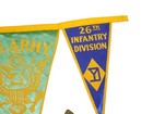 Original Wwii 1941 Maneuvers 26th Infantry Division Banner Pennant   Patches