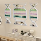 3pcs Nail Polish Display White Rack Wall Mount Organizer Makeup Shelf Holder