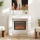 Homcom Modern Fireplace Mantel  Fireplace Surround With Support Leg  White used