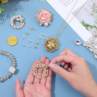 12pcs Brooch To Pendant Converters  3 Sizes Brass Pin To Pendant Converters Pin 