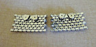 Pair Vintage Musi Silver Tone   Rhinestone Shoe Clips
