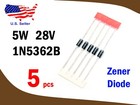5w Zener Diode 1n5333b - 1n5382b  3 3v - 140v  Do-15  5  10  20 Pcs 