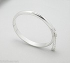 Solid Sterling Silver Baby Bangle Bracelet 40mm 1 58  Diameter 4 04g Engravable