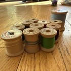 Lot Of 11 Thread Spools Vintage Wooden Wood Sewing Various Sizes Empty No Thread