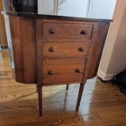 Vintage 1940s Imperial Grand Rapids Mahogany Martha Washington Table Cabinet 405