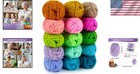 Acrylic Yarn Skeins Set For Crocheting Multicolored 20g Soft Knitting Yarn Skein