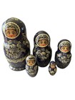 Hand Painted Russian Matryoshka 5 Piece Set 6    Nesting Dolls  Signed