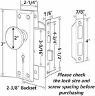 1 Pack Mortise Keyed Lock Set With Classic Bronze Knob     Perfect For Replacin   