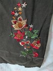 Daisy Fuentes Y2k Brown Embroidered Trousers Pants 16p A310