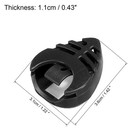 6 X Guitar Pick Holder Plastic Heart-shaped Black