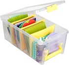 Artbin 6925jy Semi Satchel With Yellow Accents Storage Container  Clear