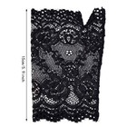 Obmwang 2 Pairs Women s Lace Gloves Fingerless Floral Standard  Black white